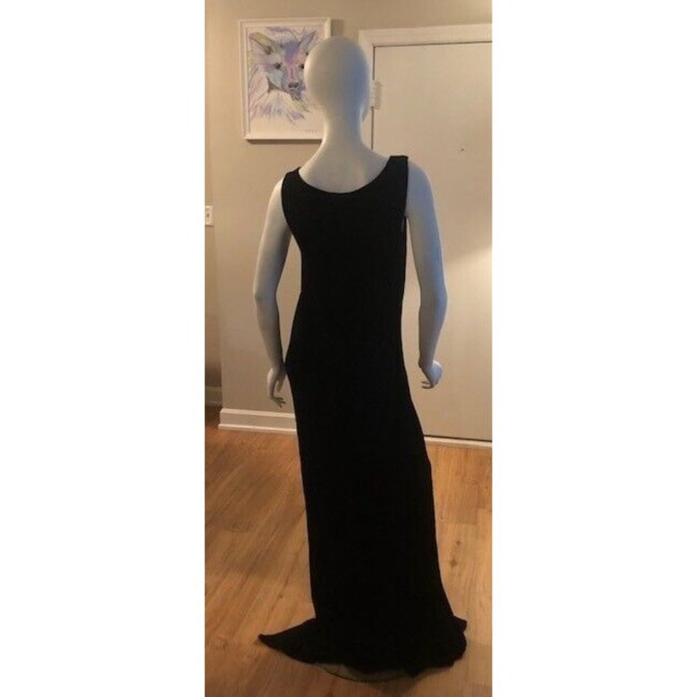 NWT $1K TEMPERLEY LONDON BLACK STRETCH CREPE MAXI DRAPED DRESS GOWN SZ US 4 UK 8 - Picture 4 of 9